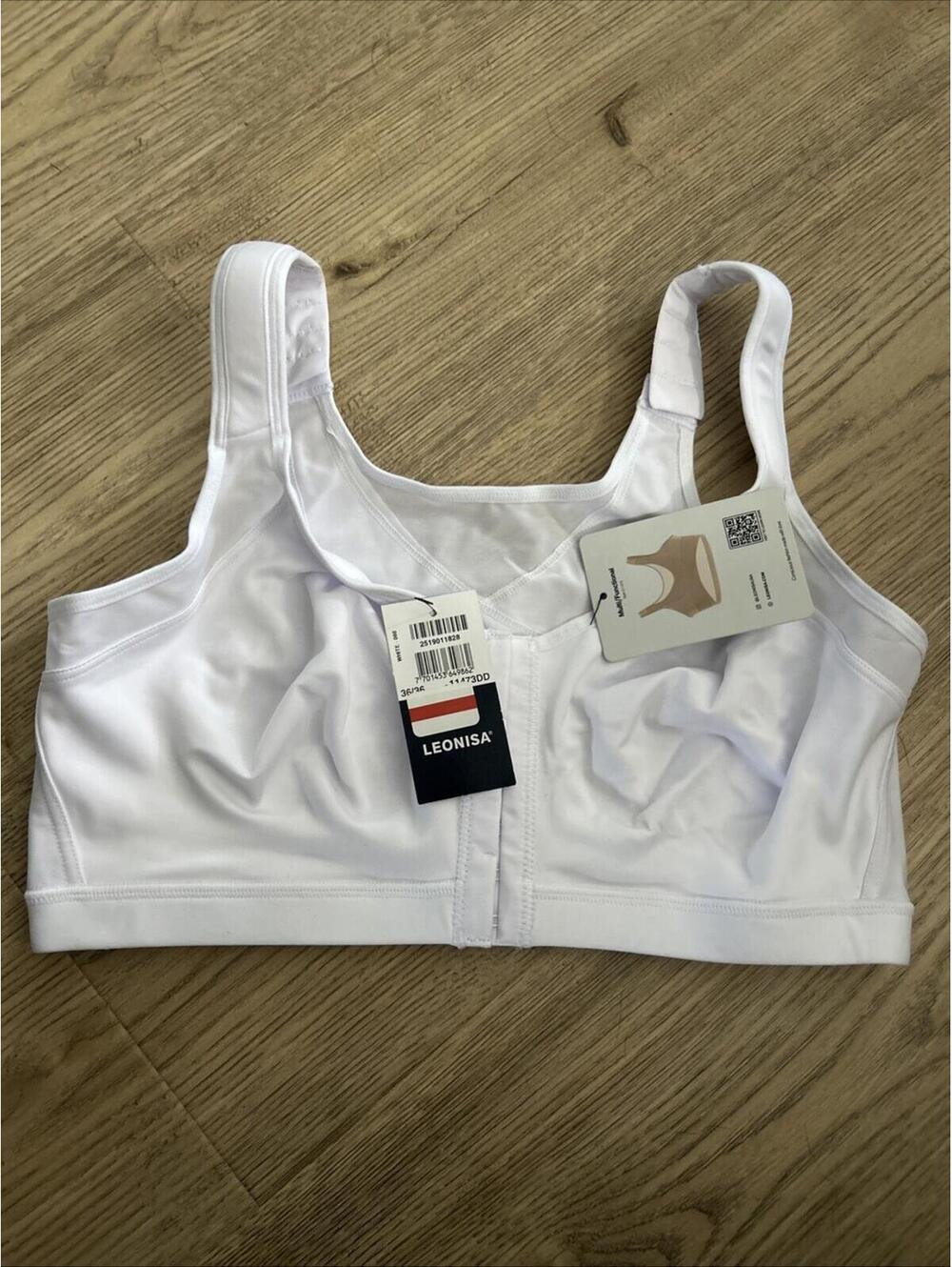 Leonisa Women's Multi Functional Support Posture Corrector Wireless Bra White 36